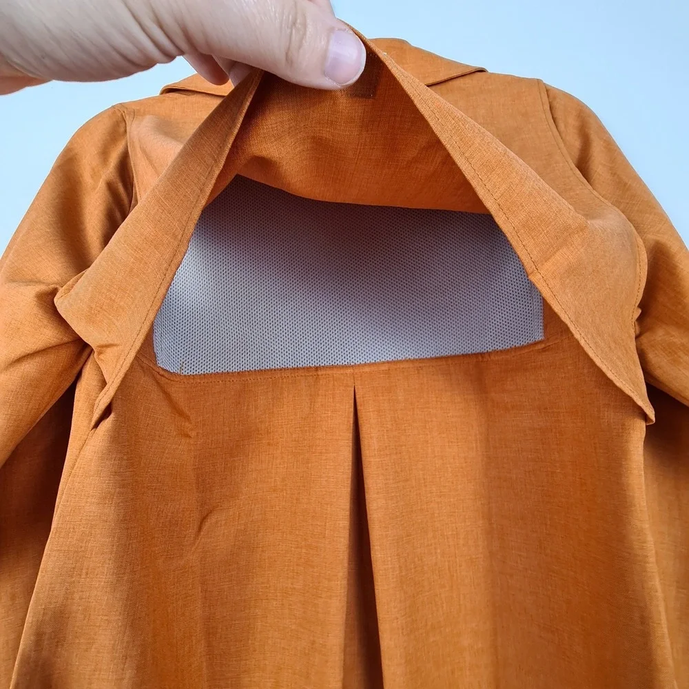Boone's‎ Bay Fishing Shirt Vented Orange Roll Tab S Women's UV Protect Outdoor